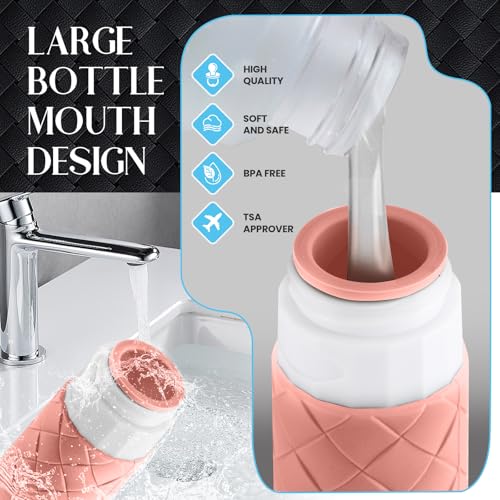Travel Bottles for Toiletries (Purplish Red)