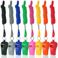8 Pack Colorful Plastic Whistles with Lanyards
