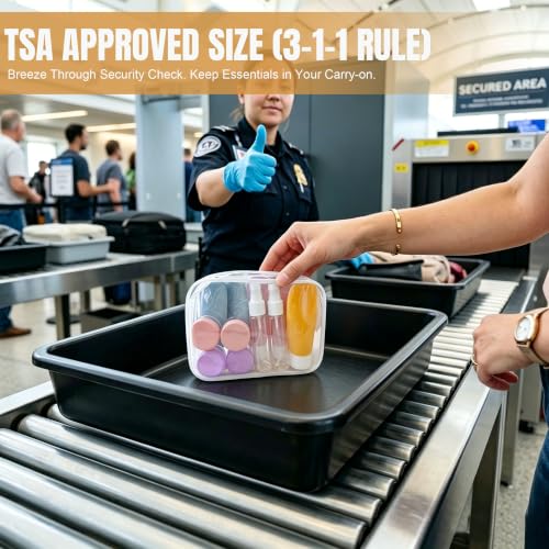 20 Pack Travel Bottles Set for Toiletries (multi-color A)
