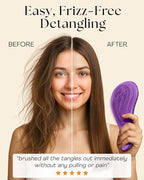Glitter Hair Brush for Curly (Purple Glitter)