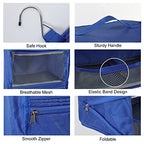 Travel Portable Hanging Shelves Closet Organizer Packing Luggage Storage with Multifunctional and Foldable Invisible Compartment (Blue / XX-Large)