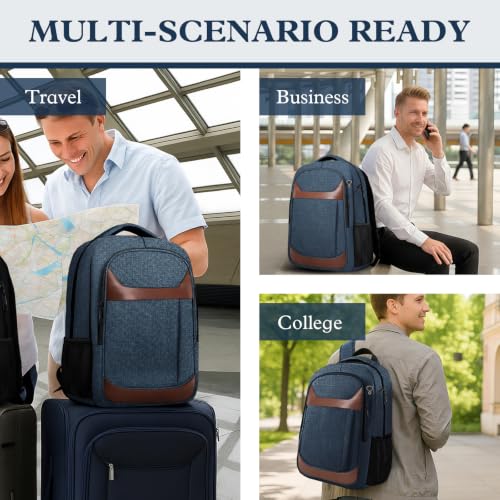 Travel Laptop Backpack 17 Inch (Blue Brown / 17.3 Inch(40L))