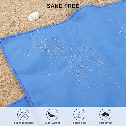 Microfiber Towel Quick Dry Camping & Travel & Gym Towel. Compact (Blue / 40.00" x 20.00")