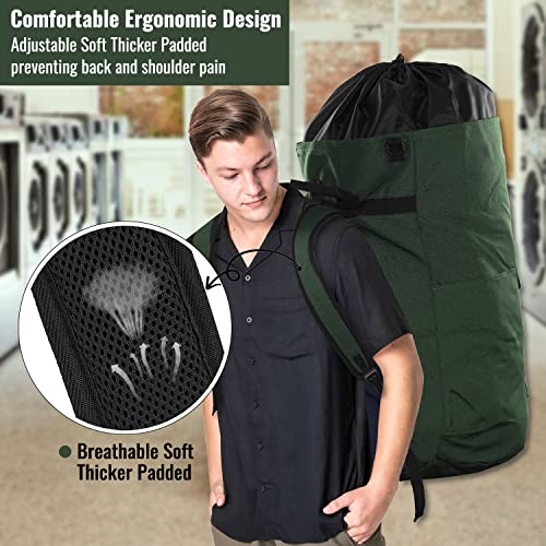 Laundry Bag Backpack 125L Extra Large (Army Green)