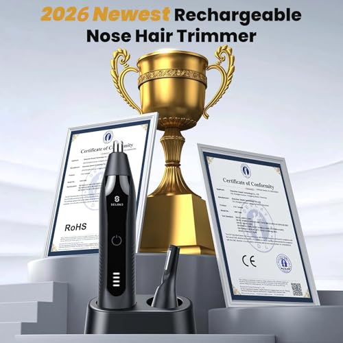 Ear and Nose Hair Trimmer for Men (Black)
