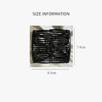 2Pcs Stretchy Comfy Hair Comb Clips, Double Slide Hairpins, Double Comb for Curly Wavy Hair - No Slip, Ouchless,Adjustable & Simple Long Lasting Updo's Black Elastic No Crease, Styling Accessories