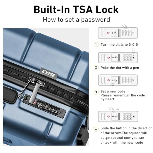 Luggage Sets 2 Piece Suitcase Set Hardshell 20 inch (Light blue / 2-Piece Set (20/24))