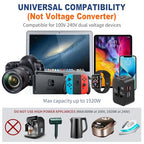 Universal Travel Adapter USB C (Black)