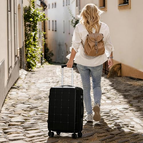 Luggage Sets 5 Piece (3-piece Set(20/24/28) / Black(20 top-open))