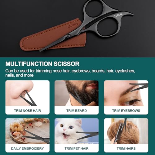 4.7 inch small nose hair scissors (Black)