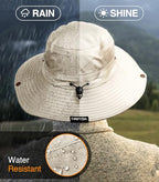Wide Brim Sun Hat for Womens and Mens Sun Hats (Beige XL 1 Pack / Safari)