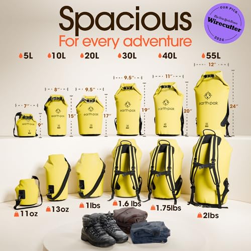 40L Waterproof Dry Bag Backpack (40L / Yellow)