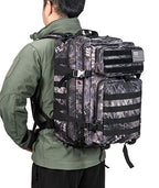 45L Military Tactical Backpacks Molle Army Assault Pack 3 Day Bug Out Bag Hiking Treeking Rucksack (2.2 Pythons Grain Black)