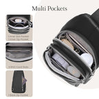 Black Genuine Leather Small Crossbody Bags for Women Anti (Black)