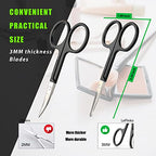 Facial Hair Small Grooming Scissors For Men Women (2PCS - Without Cover / Black)