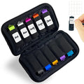 10 Slots Neoprene USB Flash Drive Case with 20 Identification Labels (Black-10Slots)
