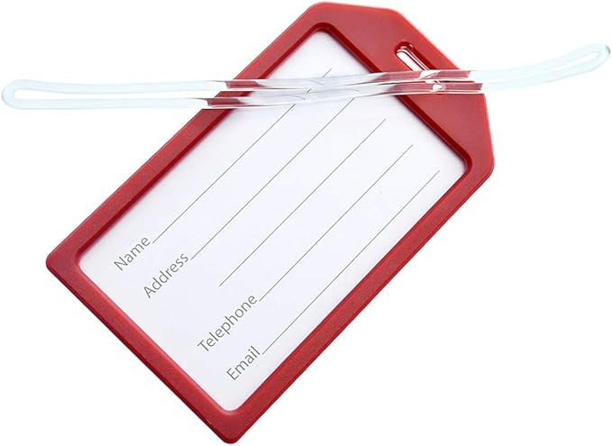 5 Pack - Premium Rigid Airline Luggage Tag Holders - Heavy Duty Hard Plastic - Image 7
