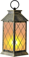 18" Solar Lantern with Flickering Flame Light, Large Outdoor Waterproof Solar by anyperfect