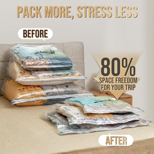 Vacuum Storage Bags with Rechargeable Pump (16 Travel)
