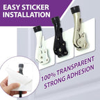Door Stopper with Adhesive Bracket Stickers (Black / 4 INCH X 1 PACK)