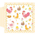 50Pcs Chicken Party Napkins Decorations (Yellow)