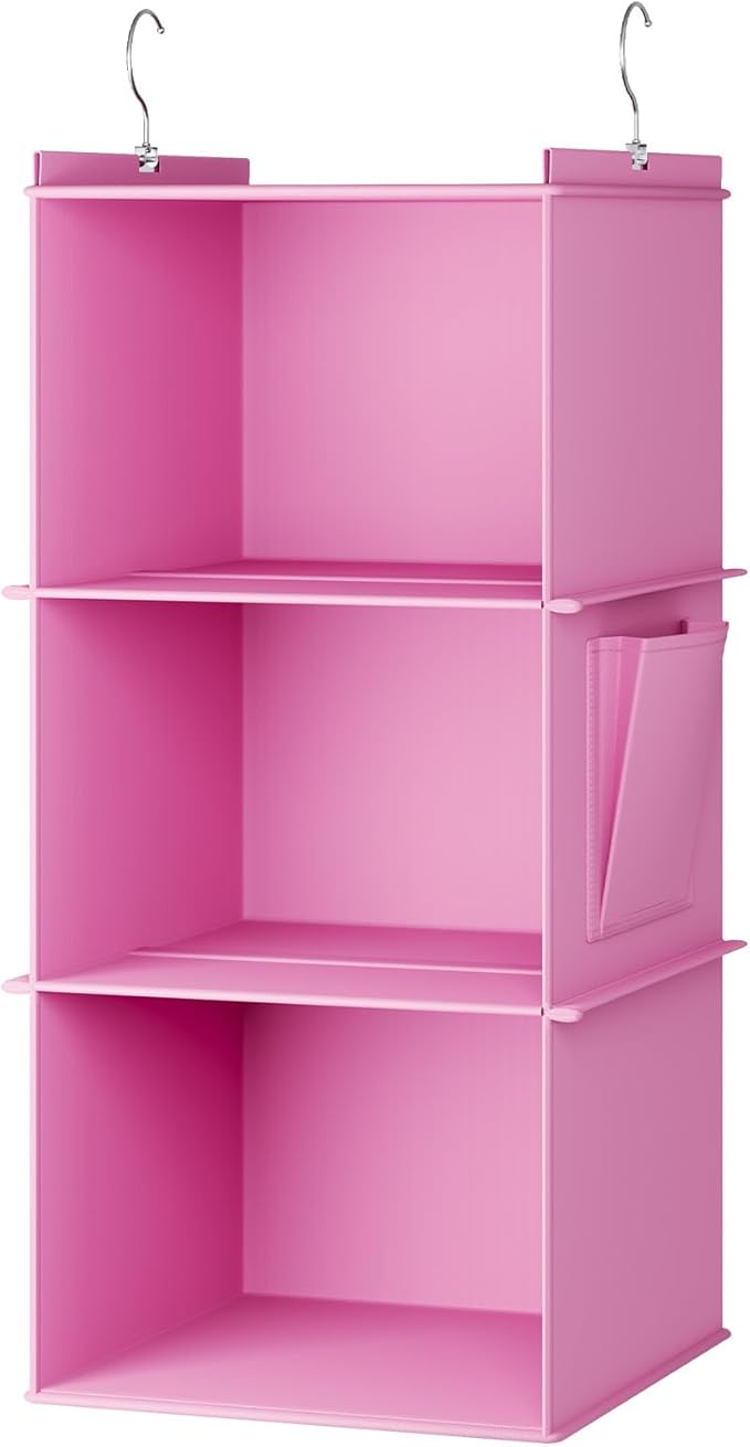 YOUDENOVA Hanging Closet Organizer, 3-Shelf Closet Hanging Storage Shelves - Image 7