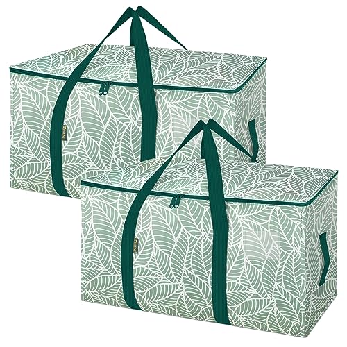 2 Pack Oversized Moving Bags with Reinforced Handles (2-Pack / Antique Folidage)
