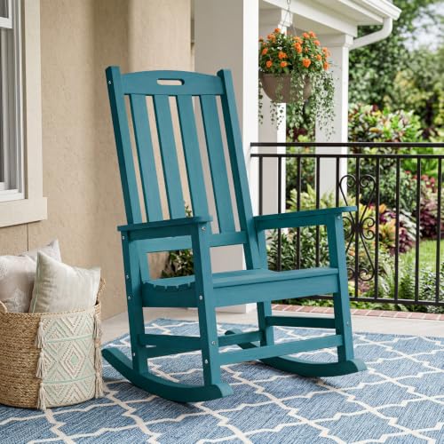 Oversized Outdoor Rocking Chair (Blue / 1 pack)
