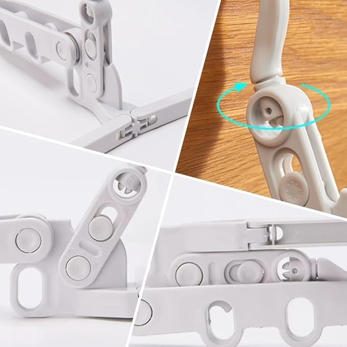 Portable Foldable Clothes Hanger, Plastic Travel Foldable Coat Hangers Clothes - Image 2
