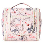 Large Hanging Travel Toiletry Bag for Women (B-Beige Bird / Large)