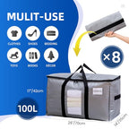 8 Pack Silver Extra Large Moving Bags (Silver / 8 Large)