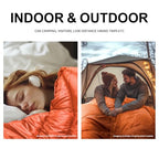 Sleeping Bags for Adults Kids 4 Season Camping Sleeping Bag Gear (Orange)