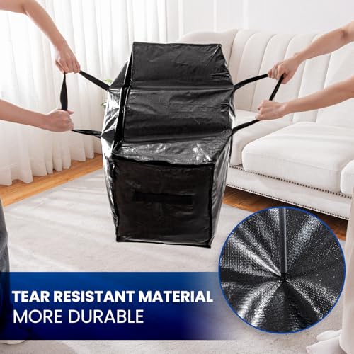 4 Pack Black Extra Large Moving Bags (Black / 4 Large)