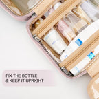 Travel Hanging Toiletry Bag for Women (Baby Pink / Medium)