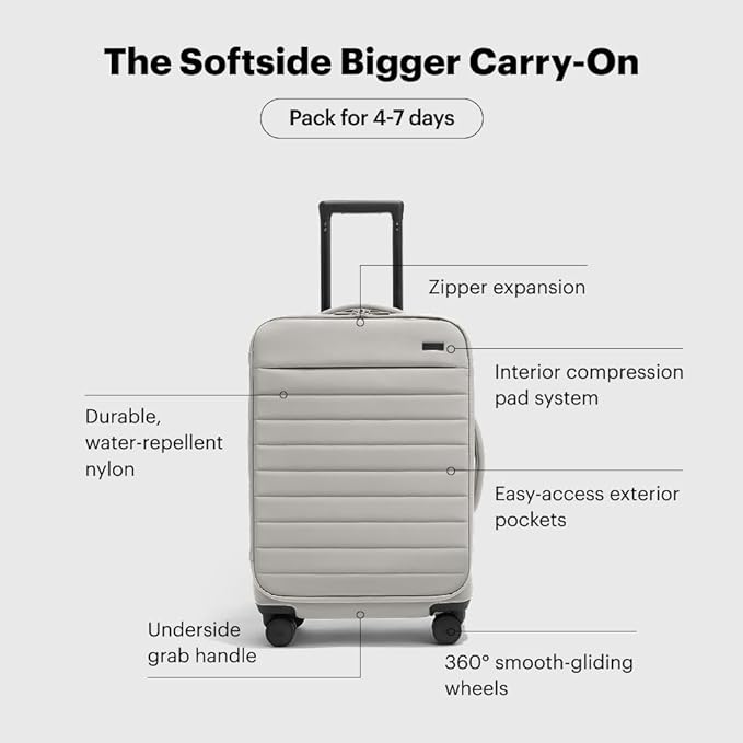 Away Softside Bigger Carry-On Suitcase, 23 Inch Lightweight, Expandable - Image 3