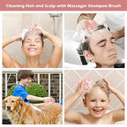 Hair Scalp Massager Shampoo Brush (Salmon Pink)