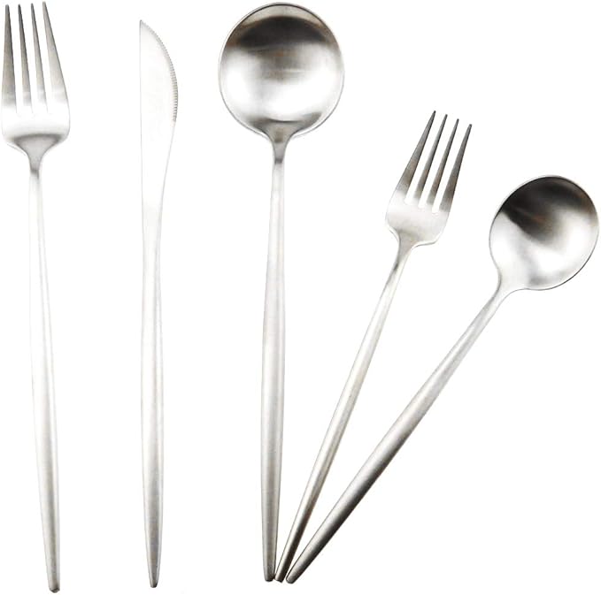 Gugrida 20-Piece 18/10 Stainless Steel Flatware Silverware, Luxury Dinnerware - Image 5