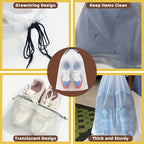 Clear Shoe Bags for Travel (Clear 6pcs)