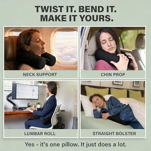Twist Memory Foam Travel Pillow (Onyx / Standard (26"))
