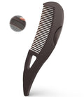 Dandruff Comb Fine Tooth Scalp Detox Comb Lice for Women, Men & Kids Stainless Steel Scalp Detoxing, Sweep & Massage Hair Brush Tool for Hair Care (Brown)