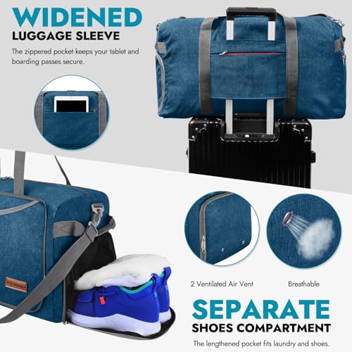 85L Travel Duffel Bag (Aegean Blue / 85L)