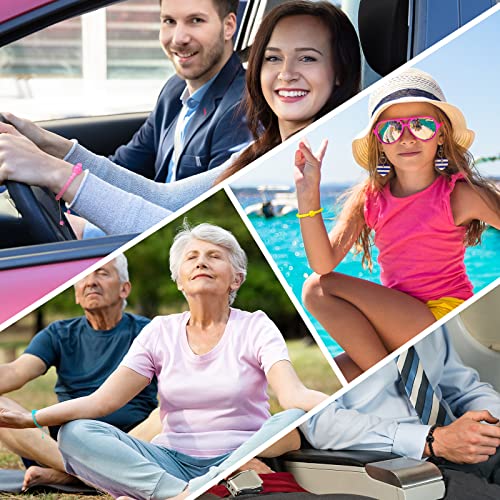 6 Pcs Motion Sickness Bracelets Cruise Essentials (Bright Colors)