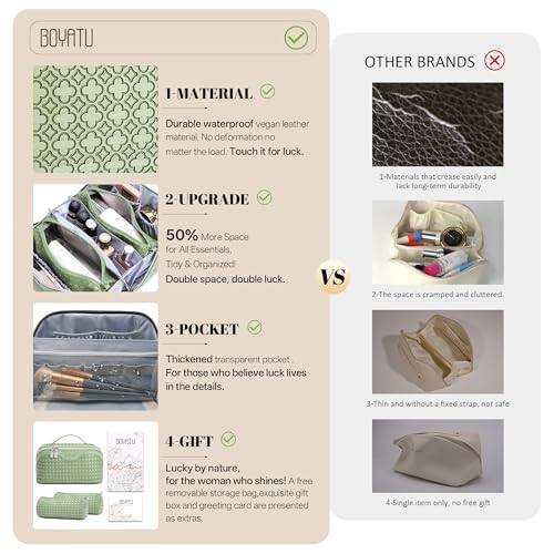 Travel Makeup Bag for Women (M-01Green)