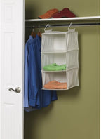 Household Essentials 311342 Hanging Closet Organizer | 3 Pocket Shelves | - Image 2