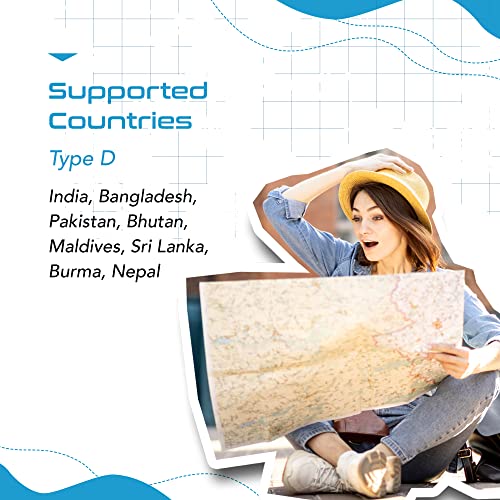 India Pakistan Travel Adapter (2 Pack / Type D - India / Pakistan)