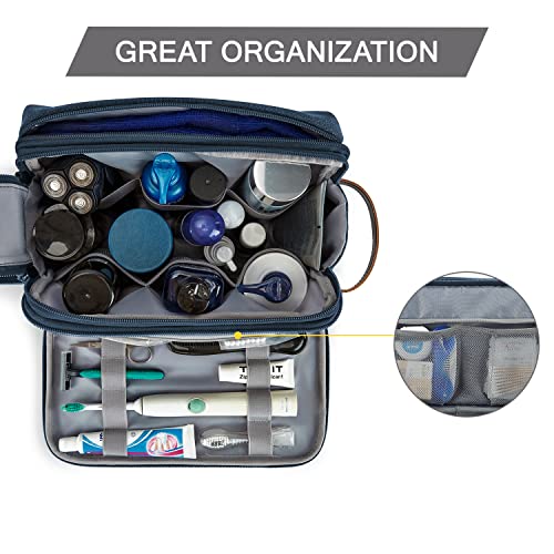 Toiletry Bag for Men (Navy Blue / Large)