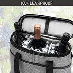 3 Bottle Wine Carrier Tote (Heather Gray)