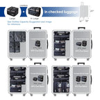 Stow-N-Go Hanging Travel Shelves, Packing Organizer for Luggage. Carry on Closet for Suitcase. Expandable Packing Cube. Travel Essentials. (Black - L, L = (L) 11.8" x (W) 11.8") (Black / L = (L) 11.8" x (W) 11.8")