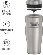 THERMOS Stainless King Travel Tumbler, 16 Ounce, Vacuum-Insulated | Matte Steel - Image 5