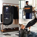 Garment Bag for Travel Large Men Suit Bag Up to 3 Suits Dress Carry on Garment Bags for Business Trips (Black-brown)